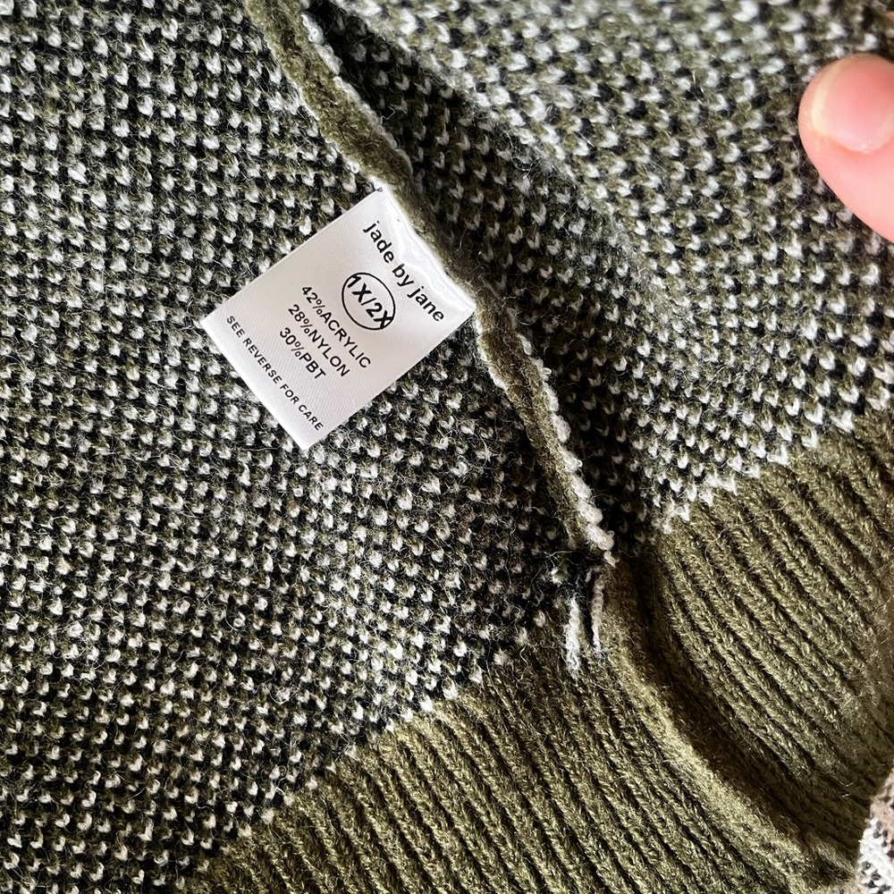 Olive Green Yin Yang Cardi - Picture 7 of 10
